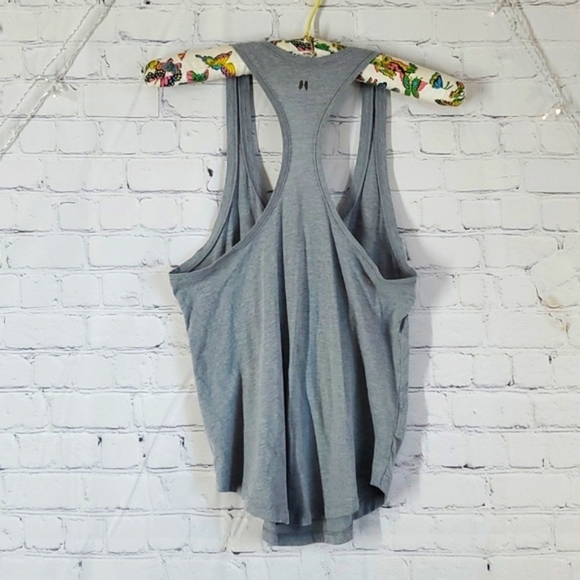 2015 Victoria's Secret Heather Gray Logo Spellout Loose Fit Racerback Tank Top S - Picture 8 of 13